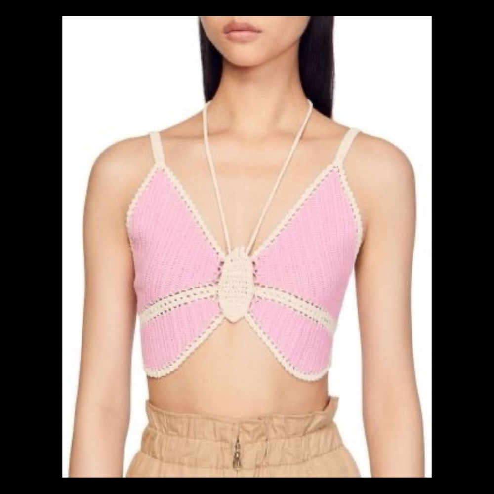 NWT Sandro crotchet top size 1